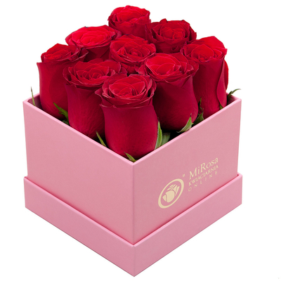 Купить картонные коробки подарка цветка 128g квадратные с крышками CMYK online manufacture